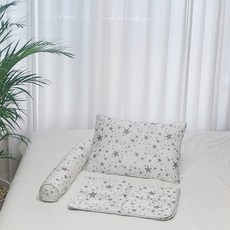 아띠블랑 인견 아기베개 아기블랭킷 아기바디필로우 3종 꿀잠세트, 갤럭시스타 화이트