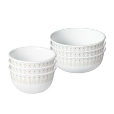 코렐 공기대접 세트, 글램그린, 공기(3p) + 대접(3p), 1개