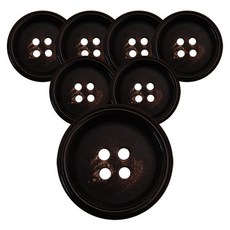 동대문단추왕 고급 리얼소뿔 단추 15mm PH-02, 다크브라운, 7개