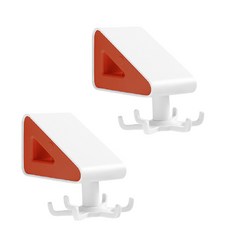 JOYnJOY 廚房用品壁掛式收納掛鉤 01, 橘色, 2個