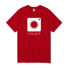 빌락트 남녀공용 통기성 18수 앱로고 반팔 티셔츠