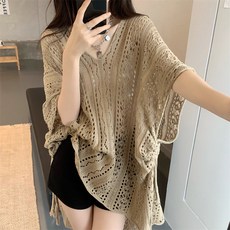 MarketA 女款民族風鏤空夏季針織衫 M263-0179
