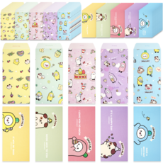 Popofancy Lululala 設計字母信封垂直 5 種 x 40p + 水平 5 種 x 40p, 混色, 1套