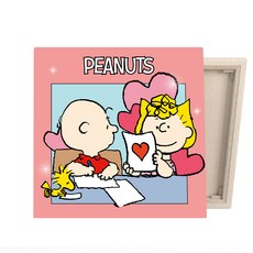 iLovePainting 花生漫畫 DIY CUBIC PAINTING 25x25cm, 查理和莎莉 愛心, 1個