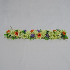 靈骨塔墓碑裝飾用單條人造花 40cm, 綠玫瑰菊花