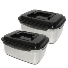 Kitchen-Art 便攜式不鏽鋼保鮮盒 S號 1.9L, 2入