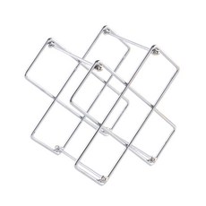 室內裝飾鐵製紅酒架 YT_RA1189, 銀色, 1個