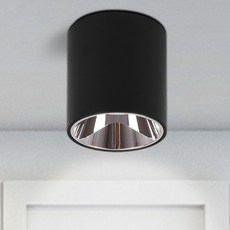 원하 인테리어 원통 직부등 COB LED25W 주광색, 블랙