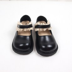 BEBEMARU 女童柔軟蕾絲平底鞋 9746