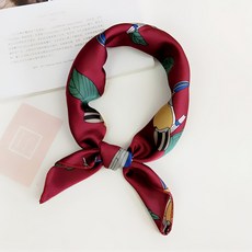 DeepTalk 女士多樣圖案方形絲質小方巾 DT0401