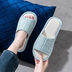 Alleophom Tweed簡約室內拖鞋, 淺藍色, 1個