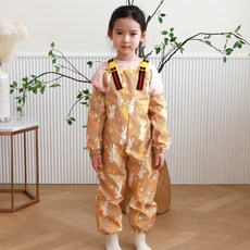 bebe chouette 孩童月兔圖案防水吊帶褲+袖套