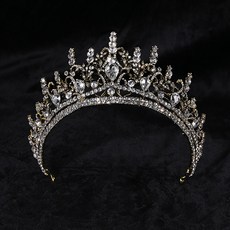 Lunaglam 巴洛克奢華系列婚禮皇冠 WC412, 金色, 1個