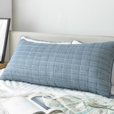 매직베드 허리 등받이 쿠션 특대형, 워싱블루