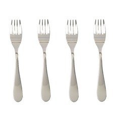 WILLIB 韓國製 304不鏽鋼 Bello 兒童餐具組, 銀色, 單品, 4個