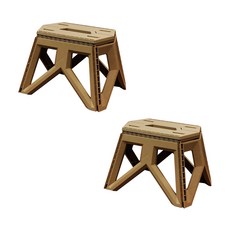 THE ZAKKA 造型折疊椅 2入, 棕色