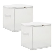 Cubix生活收納箱 折疊式生活箱 27L, 白色的, 2個