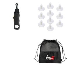 NAYASTYLE 高爾夫球袋 GFYP-136-4 + TPE 高爾夫短球釘 168-3PU 10入 + 球袋組, 黑色(高爾夫球袋), 隨機出貨(高爾夫球釘)