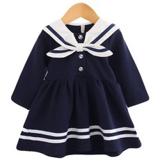 JOY MULTI 女童水手服風格連身裙