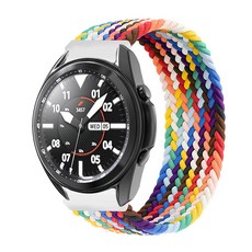 스페이스쉴드 브레이드 솔로루프 나일론 스마트워치 스트랩 밴드 22mm L, 레인보우