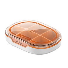 The Flow 透明配色藥盒 6格 白色, 1個