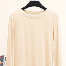 더시럽 여성용 통기성 모달 슬림핏 얇은 베이직 탑