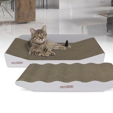 PETSMON 貓用手工沙發貓抓板2件組, 白色, 1個