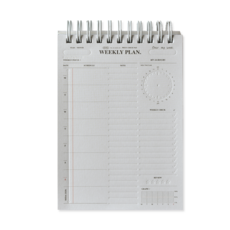 PLEPIC Press A6 Check Pad 週計劃 永續型, 天然