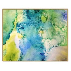 JD ART 世界名畫系列 室內裝飾畫框 抽象插畫 IDP-006, 金色邊緣