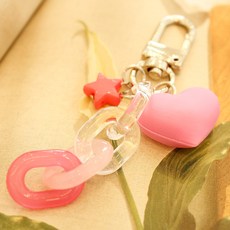 Bidangil 兒童款 Uni 愛心星星鏈條鑰匙圈