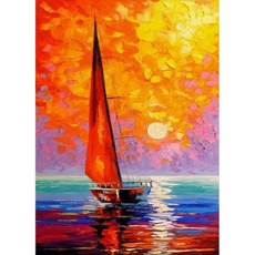 PIPO 紅霞 DIY 繪畫 40 x 50 cm K251, 混合色, 1個