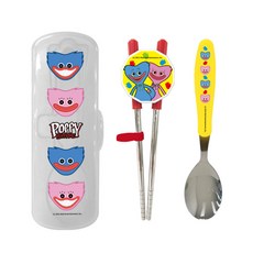LE BARN Poppy Playtime單手訓練餐具組, 混色, 勺子+筷子+箱子