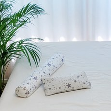 ahtty blanc 嬰幼兒枕頭 + 長條枕套組, 銀河星星
