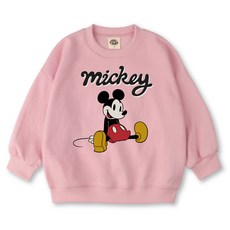 벤힛키즈 아동용 디즈니 미키 오버핏 특양면 맨투맨 티셔츠 DNMKOM1006F