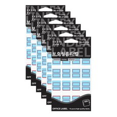 쁘띠팬시 보호 필름 라벨 견출지 20-F102, 빨강(20-F102R), 13개입, 6개