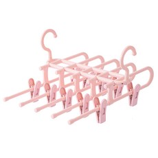 Maison de manche多功能防滑夾褲架, 粉色, 1個