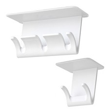 hillo 이지 공중부양 면도기 걸이 + 칫솔걸이 세트, 화이트, 1세트