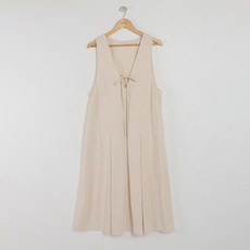 빼빼 여성용 브이넥 리본여밈 2WAY 뷔스티에 롱 원피스