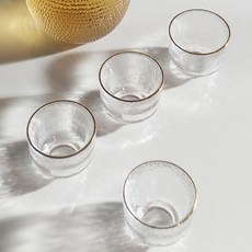 JTABLE 金邊燒酒杯, 4個, 混合顏色
