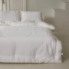 Pickend 軟綿綿夾層被 + 枕頭套組, 白色