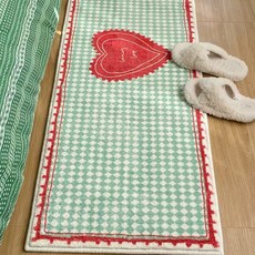 다다랜드 파스텔톤 러그, 스트라이프 하트, 1개