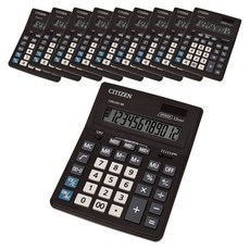 CITIZEN 計算器CDB1201, BK, 10個