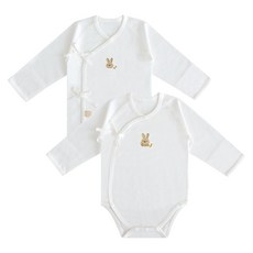 BABY&I 嬰幼兒刺繡夏季新生兒肚衣套裝 2件組