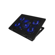 ESENSE 逸盛 E-C11 冷光五風扇筆電散熱墊 22-WNF011BK 380 x 290 x 32mm, 黑色, 1個