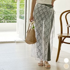 saystyle 女款Salty蕾絲層次裹身長裙