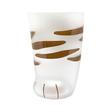貓爪造型玻璃杯 300ml, 棕紋, 1個