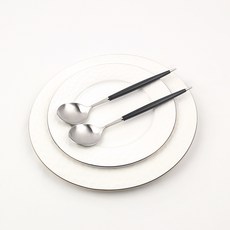 보겐 몽블랑 큐티 커트러리 디너스푼, 블랙, 2개