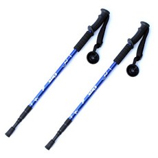 IYES 4節折疊式超輕量登山杖 2入 IY-CLEYE, 藍色