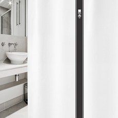 北歐風格浴簾 sc903+塑膠掛鉤 12入+窗簾掛桿 白色, 混色