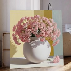 세잔느화실 풍수 화월 달항아리 꽃그림 복들어오는 캔버스액자 10 사랑빛달항아리, 10.사랑빛달항아리